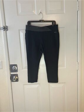 Nike Dark Grey and Light Grey Capri Workout Leggings with Asymmetrical Waistband